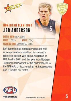 2012 Select Future Force #5 Jed Anderson Back